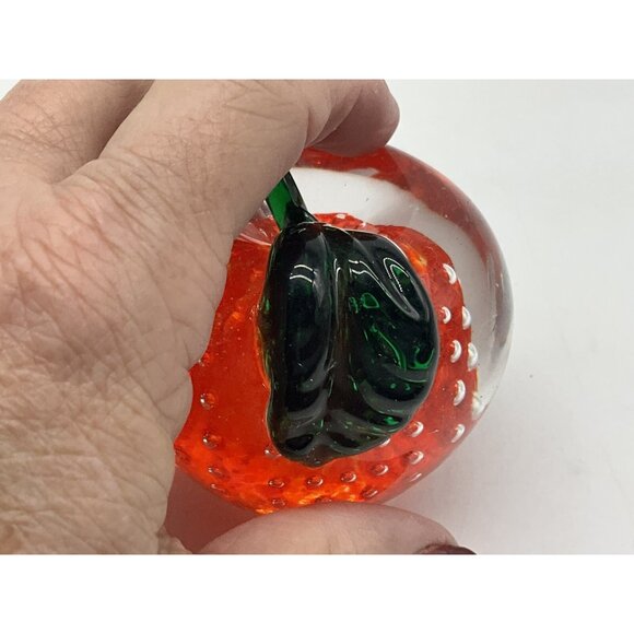 Lenox Retired "Orchard Glory" Handblown Crystal Apple Paperweight With Box & COA - Picture 11 of 15